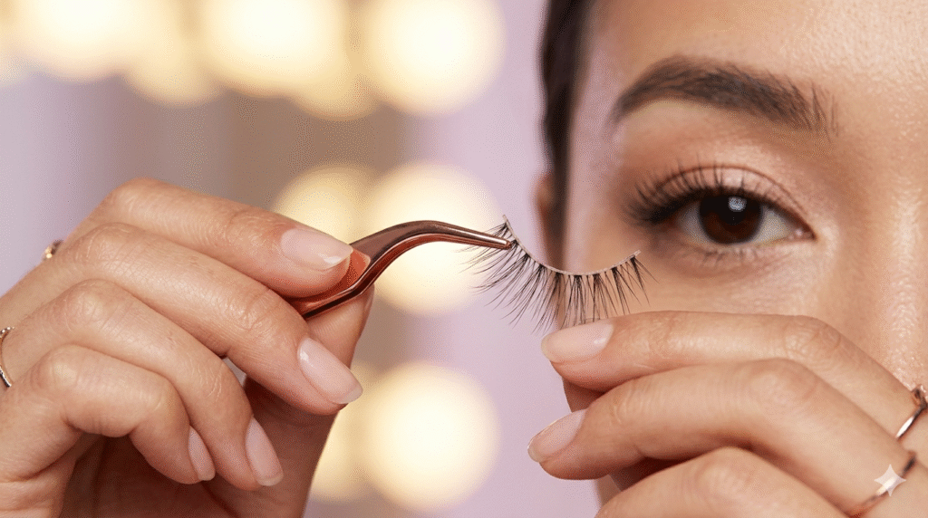 How to Apply False Lashes for the First Time